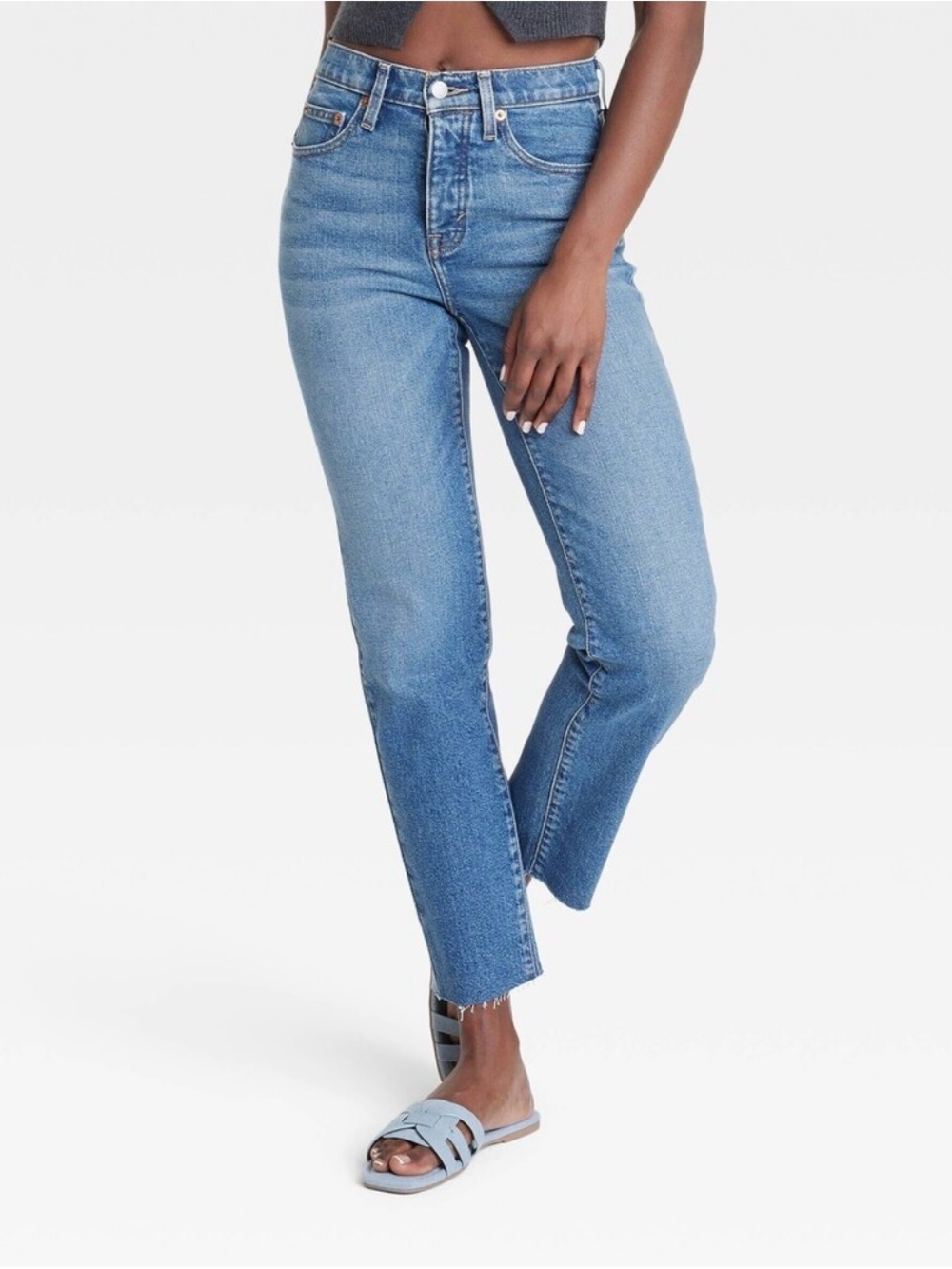Universal Thread Mid Rise 80’s Slim Cropped Straight Jeans, Size 8R, GUC!